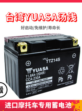 汤浅摩托电瓶12V KTM990 1190 1290 1050ADV贝塔350蓄电池YTZ14S