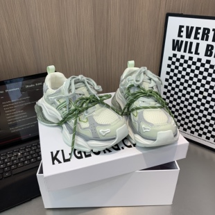 绑带厚底增高老爹鞋 新款 女鞋 单鞋 潮 大叔家兮755 网面休闲鞋 8春季