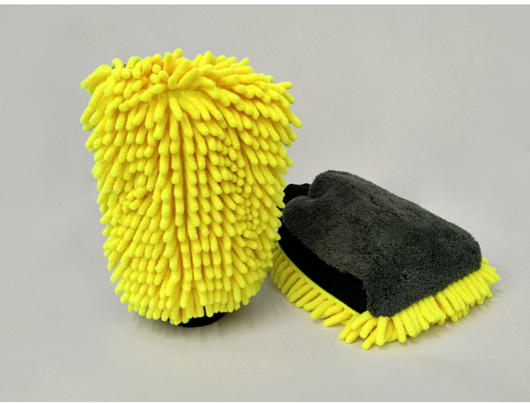 加厚双面擦车专用防水洗车手套