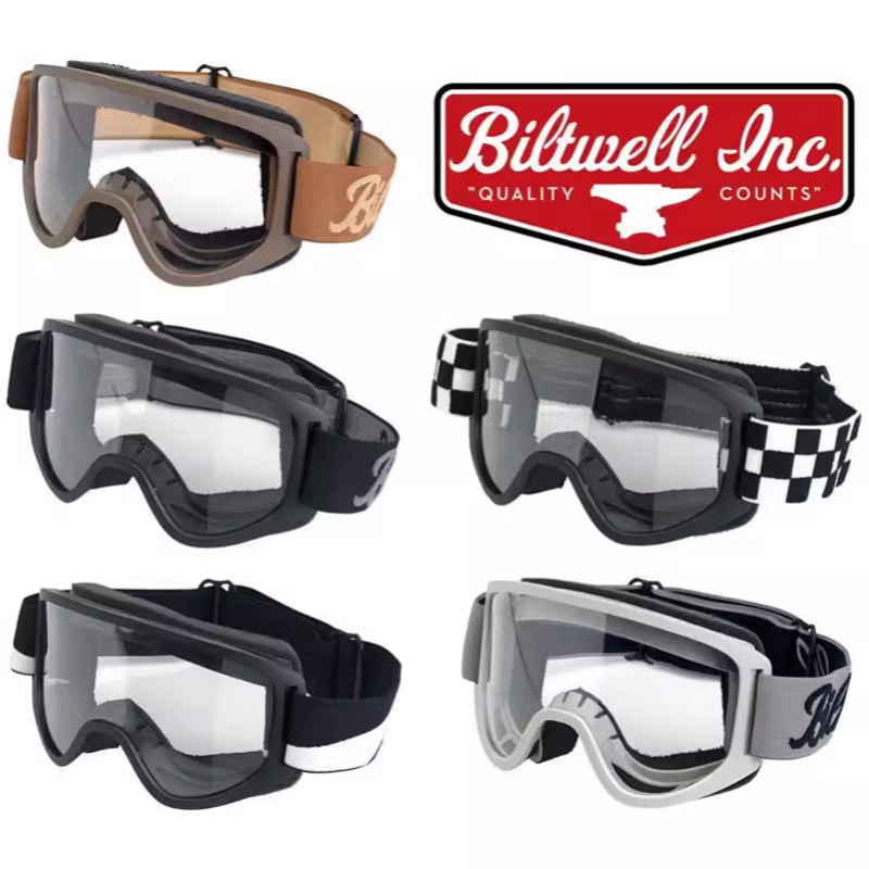 现货美国Biltwell摩托车骑行风镜哈雷凯旋拿铁越野防风护目镜眼镜