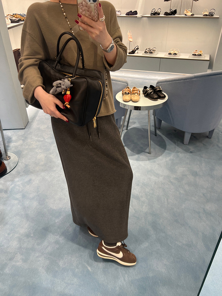 WXLSTUDIO KENDOU 외출 거리 입체 벨벳 캐주얼 후드 스웨트 셔츠 재킷 여성용 스웨트 팬츠|스커트 세트