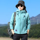 户外运动连帽抓绒衣女上衣保暖透气登山加厚内胆摇粒绒外套女开衫