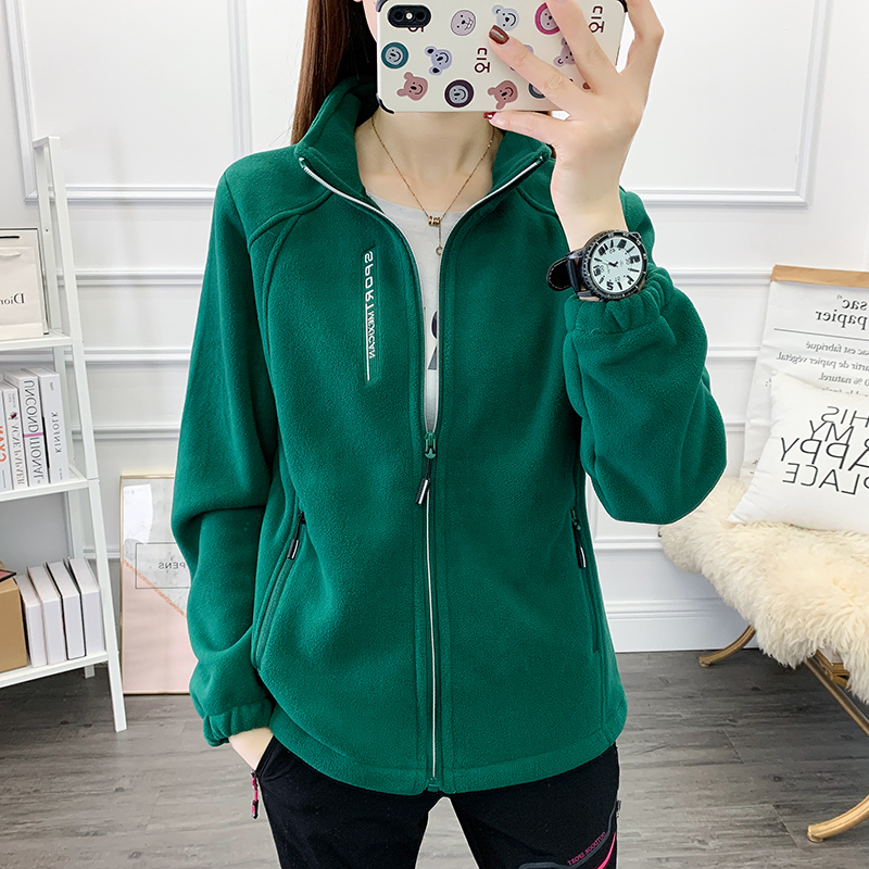 雅路图立领加厚保暖抓绒外套