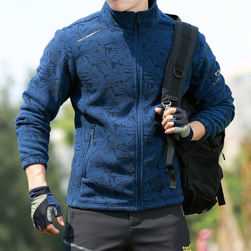 户外运动抓绒衣男上衣超柔摇粒绒内胆加厚保暖徒步夹克外套秋冬季