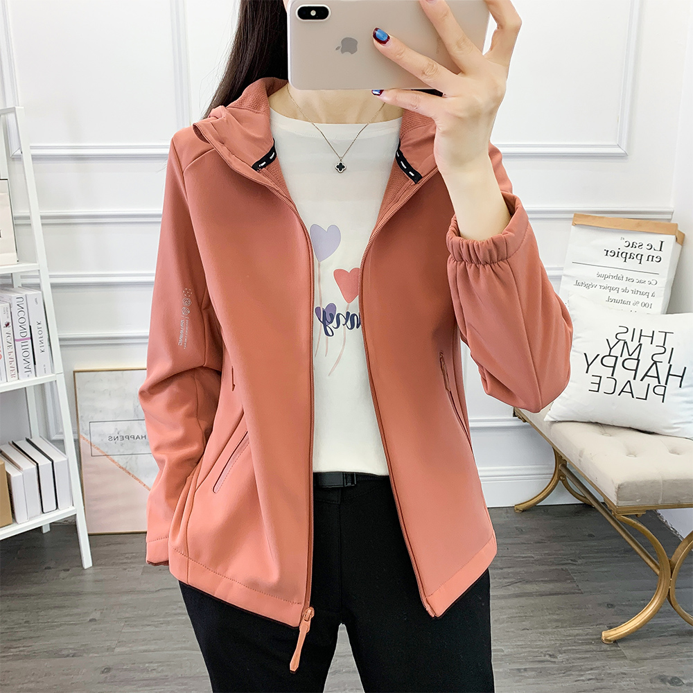 户外连帽软壳防风保暖外套