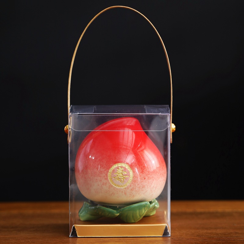 寿桃子茶叶罐老年人实用小礼物