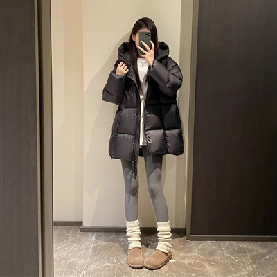 云朵泡芙连帽龟背羽绒服面包服