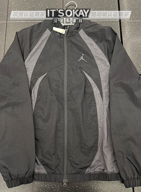 JORDAN男子篮球拉链防风立领梭织休闲运动外套夹克FN5849-010 436