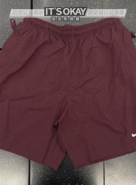 Nike/耐克Lab夏男子刺绣LOGO透气户外拒水休闲跑步运动短裤DX0750