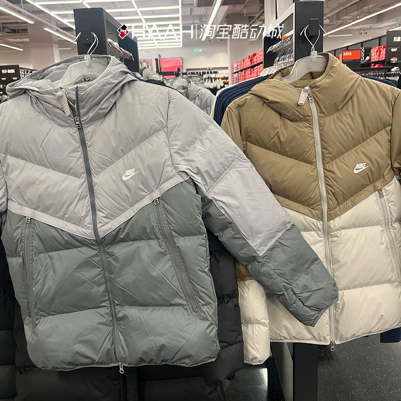 Nike耐克保暖连帽男子运动羽绒服