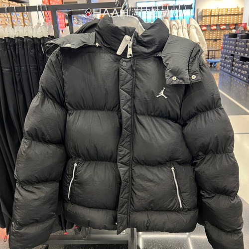 JORDAN男子保暖厚款连帽棉服外套