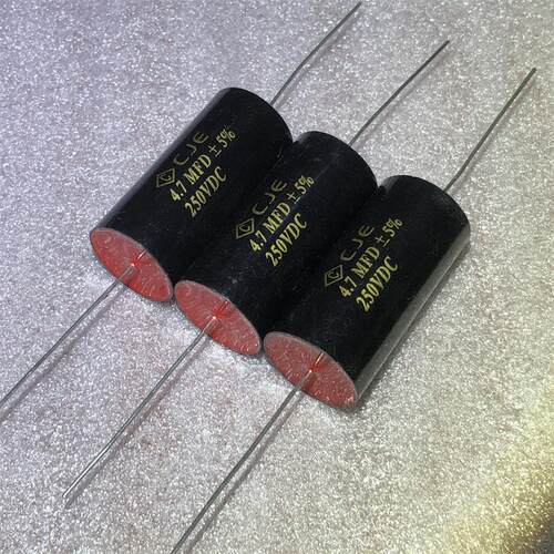 原装全新常捷CJE 475J 4.7UF250VDC 粗铜脚薄膜分频电容