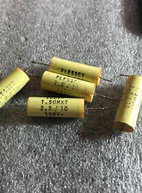 拆机早期英国PLESSEY-TCC付牌 1.50MKT 2.2UF 100V 分频无极电容