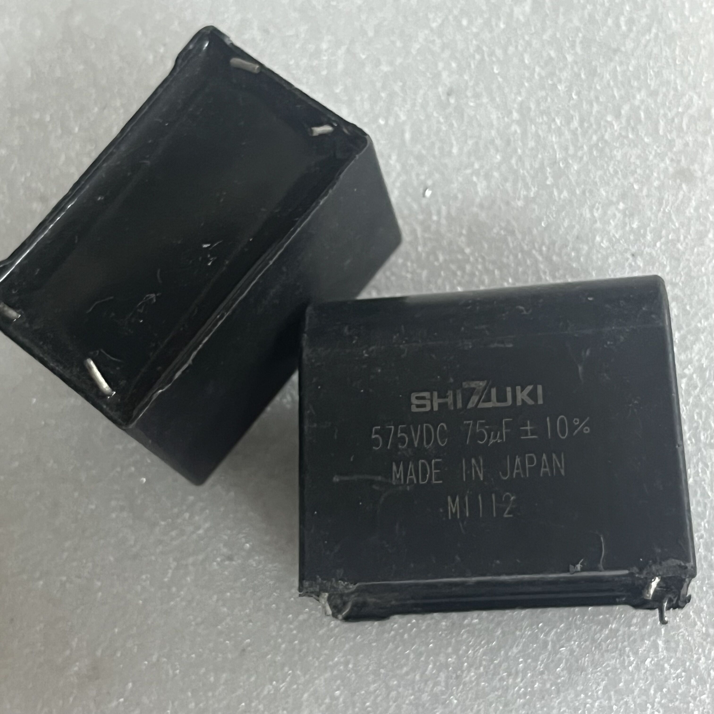拆机 日本指月SHIZUKI  75UF 575V  粗铜脚关断电容 胆机滤波电容