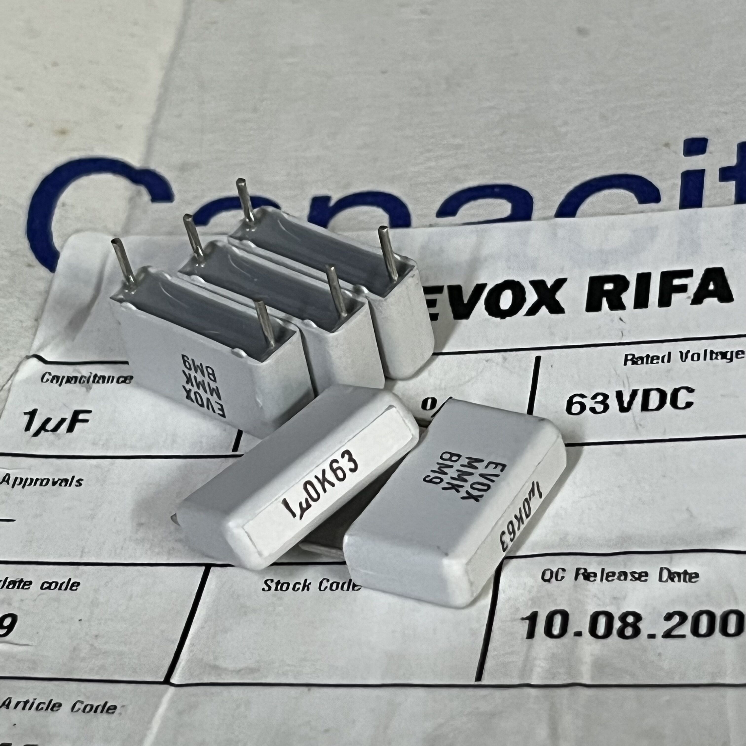 全新原盒瑞典EVOX MMK 105K 1UF 63VDC  发烧音频薄膜无极电容