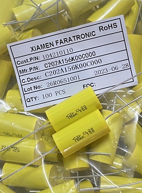 原装法拉C202A156K00C000 CL20 156K 100V 15UF 发烧分频无极电容