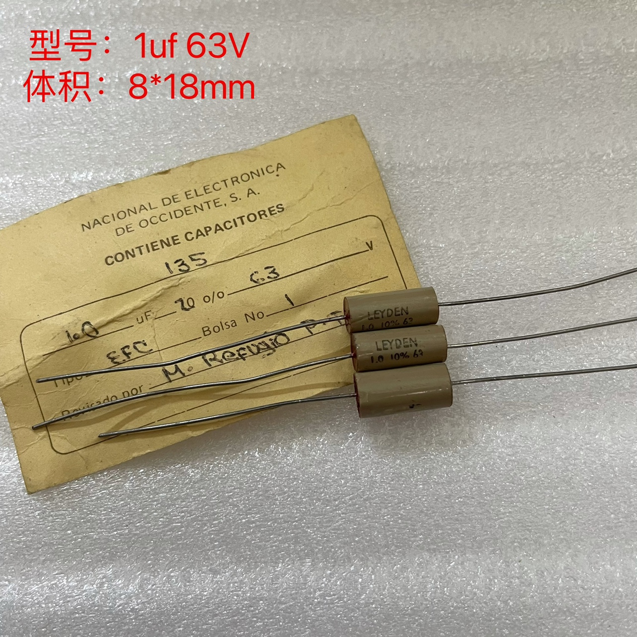 美国西部电子 LEYDEN 1uf 63V 100v 发烧分频耦合无极薄膜电容