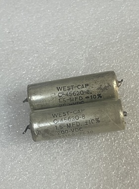 美国WEST-CAP西电C-45620-8 1.5UF 200V DC 古董铜壳油浸音频电容