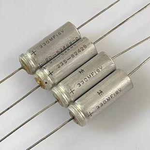 全新MALLORY 摩罗利235系 330UF 16V 树脂封铜脚轴向发烧阴极电容