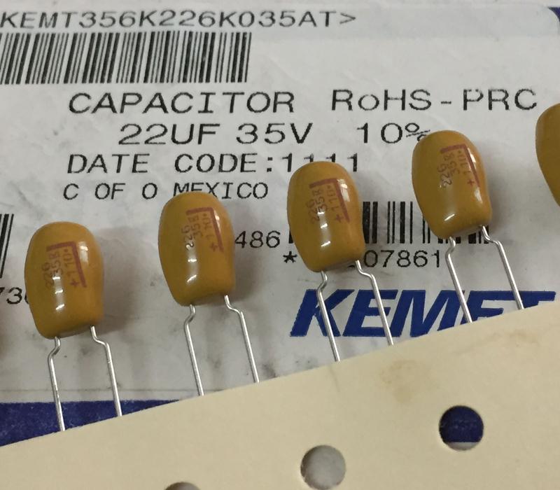 原盒美国 KEMET基美 22UF35V 226K 钽电容 数字音频解码电路电容