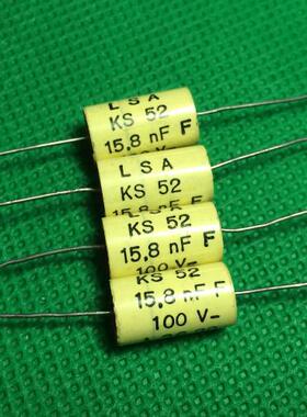 美国LSA 红头西电KS52 100V0.0158UF 代0.015uf 耦合锡薄无极电容