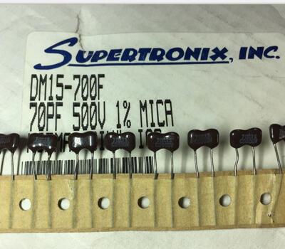 原盒美国 CDE DM15-700F 70PF 500V 1% 发烧银云母电容