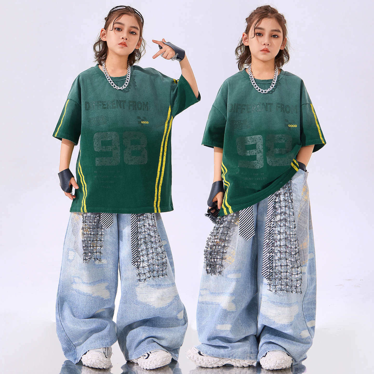 儿童街舞潮服男童HIPHOP嘻哈演出服少儿架子鼓表演服六一儿童节