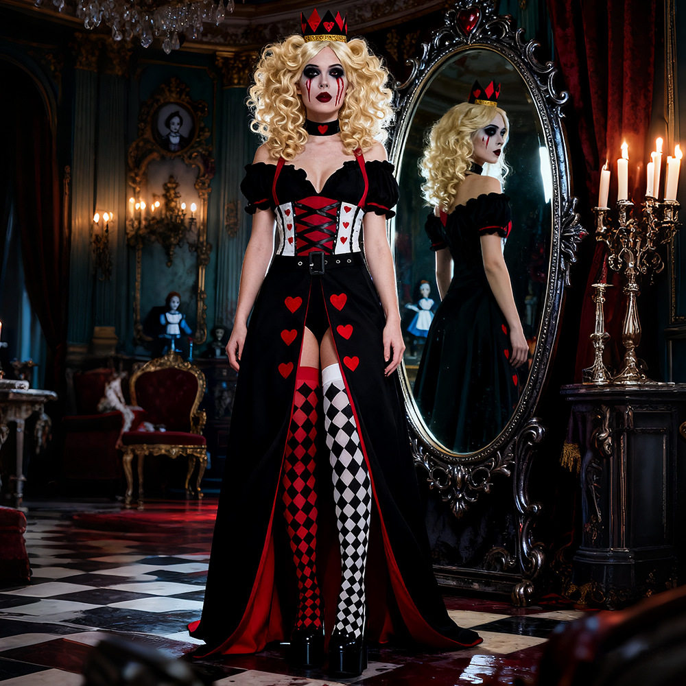 欧美万圣节cosplay红心公主女爱丽丝梦游仙境红桃皇后礼服,女装/女士精品,民族服装/舞台装,淘宝优惠券,粉丝福利购,淘宝优惠卷