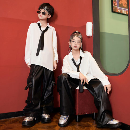 女童爵士舞服装套装春秋款