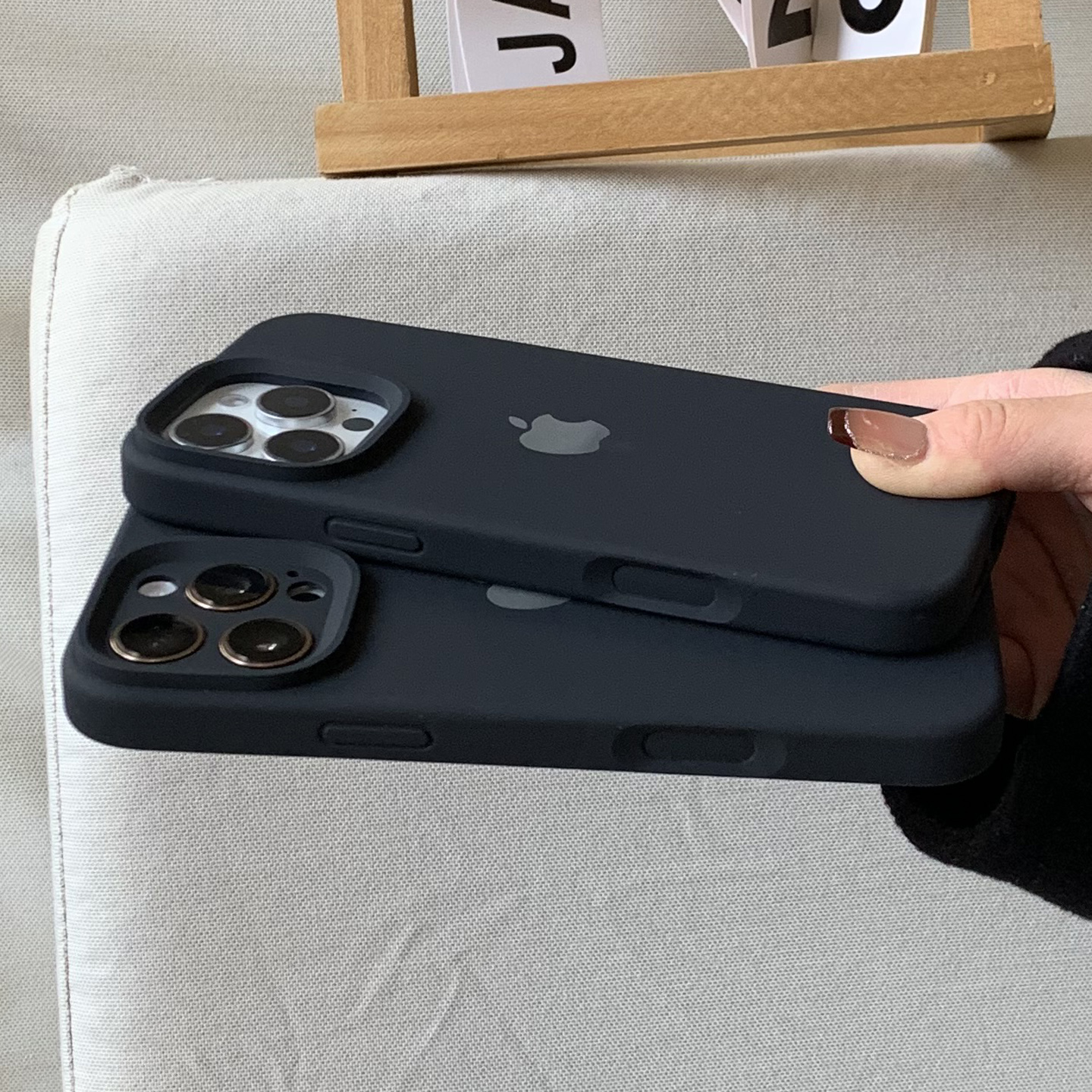 纯黑色拍照按键全包镜头加高16promax液态硅胶手机壳iphone15plus防摔11直角边12软适用苹果13加厚14男17Air