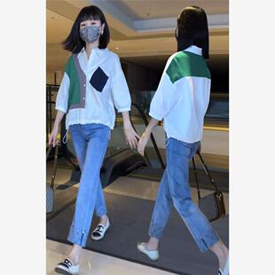 正品短袖衬衫女2026春夏新款韩版宽松休闲薄款棉衬衣流行爆款上衣