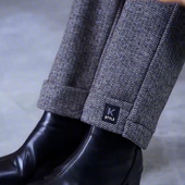 小个子毛呢裤 子妈妈时髦九分直筒阔腿休闲裤 女秋冬加绒加厚爆款 裤