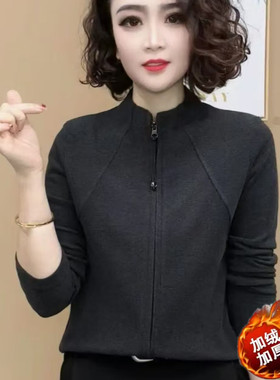 春季双面绒外套女打底两用衫长袖