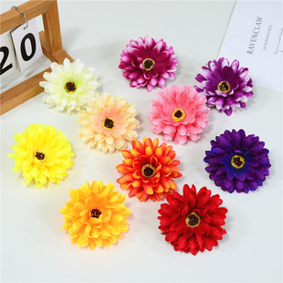 万寿菊花朵仿真菊花小丽花餐桌摆盘装饰商场橱窗布置礼品盒配花