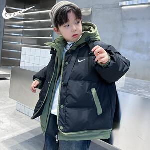 耐克顿男童冬季羽绒棉服加厚2024新款冬装儿童男孩冬款棉衣外套潮