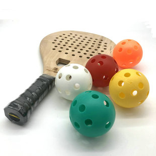 球洞洞球拍板羽拍板羽毛球升级加厚实木成人健身运动沙滩球