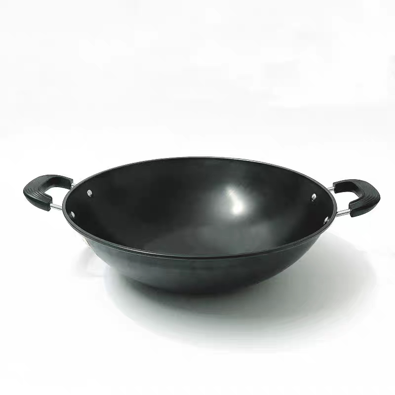 炊大皇中华大铁锅双耳炒锅圆底炒锅家用炒菜锅38cm40cm煤气灶专用