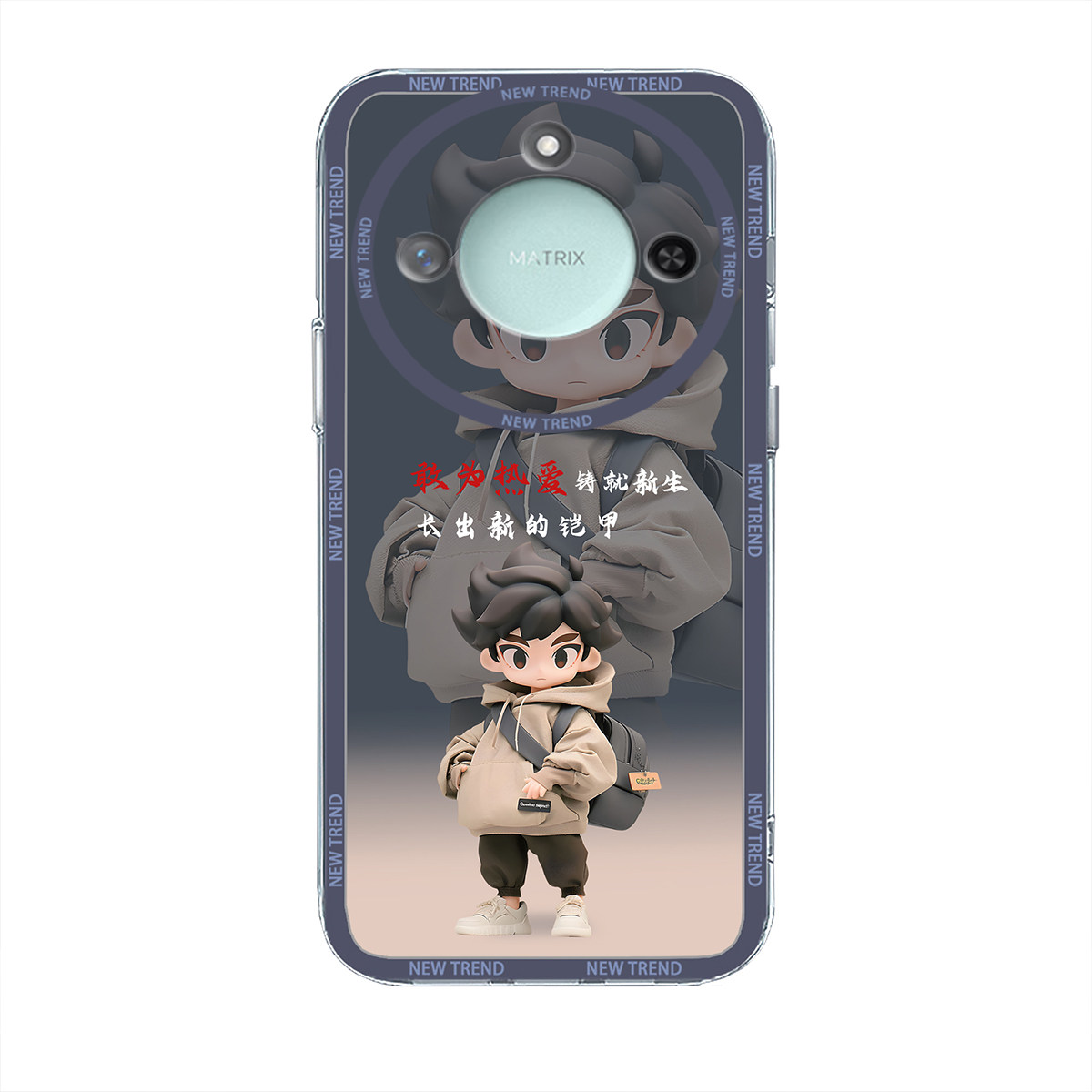 适用荣耀X70i壳卡通人物HonorX60防摔畅玩40plus新款Magic7外壳X20SE全包镜头X30男款高档保护套