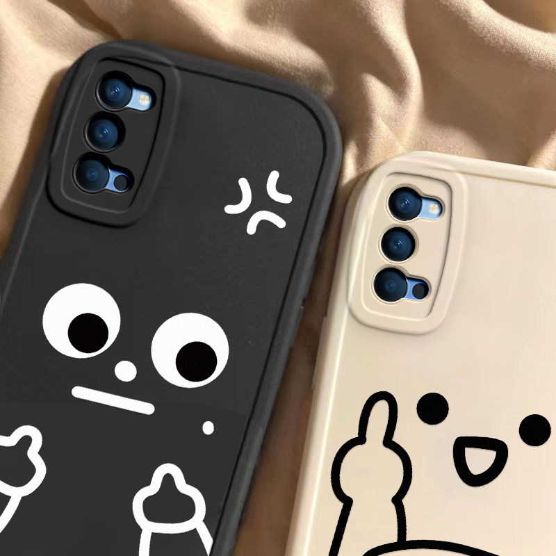适用于opporeno4壳Reno4pro新款Reno4se保护oppo套0ppo磨砂软硅胶oppreno防摔opρo男por女reon全包可爱