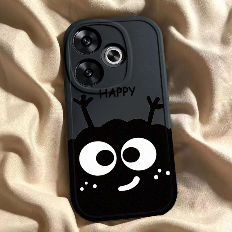 适用于红米Note13R壳RedmiNote13RPro开心煤球保护套Redmi小米RPor新款Noto硅胶外壳Nont防摔RPr0全包Not