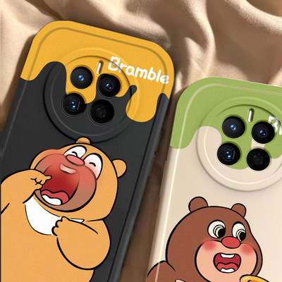适用于真我12pro壳realme12Pro+可爱小熊保护套OPPORealme十新款硅胶软壳Por全包防摔Pr0创意男女12P卡通
