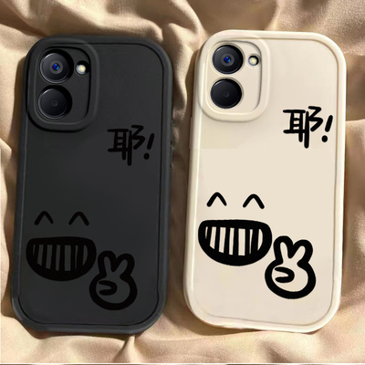 适用于realme真我v20壳oppo新款v23i全包防摔保护套v23硅胶软外壳磨砂0ppo真我v25网红可爱卡通男女情侣