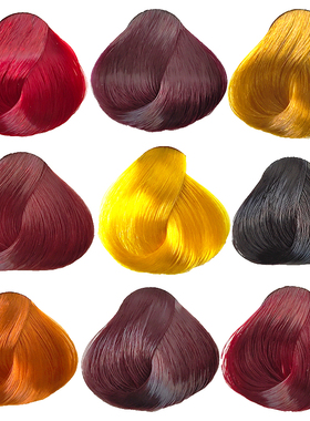 植物染发剂纯膏天然紫色栗棕浅金亚麻金黄绚丽红橙色葡萄紫酒红色