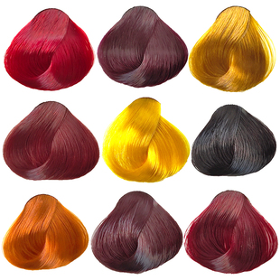 植物染发剂纯膏天然紫色栗棕浅金亚麻金黄绚丽红橙色葡萄紫酒红色