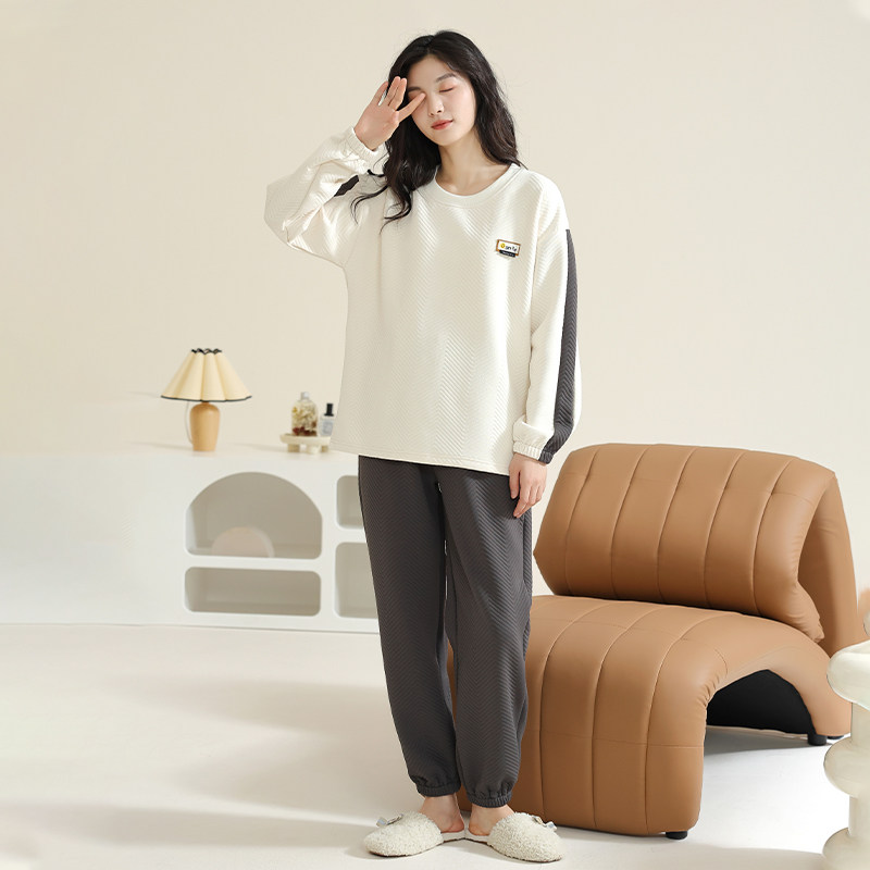 睡衣女秋冬款韩版长袖加厚保暖夹棉空气棉缩口休闲大码冬天家居服,女士内衣/男士内衣/家居服,睡衣/家居服套装,淘宝优惠券,粉丝福利购,淘宝优惠卷