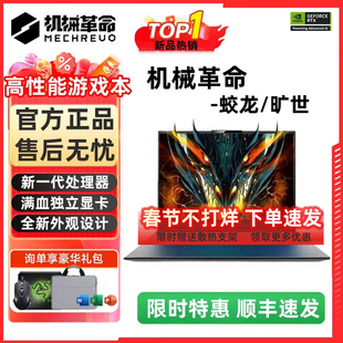 新款 旷世 电竞游戏笔记本电脑锐龙满血独显 15K 机械革命蛟龙16K