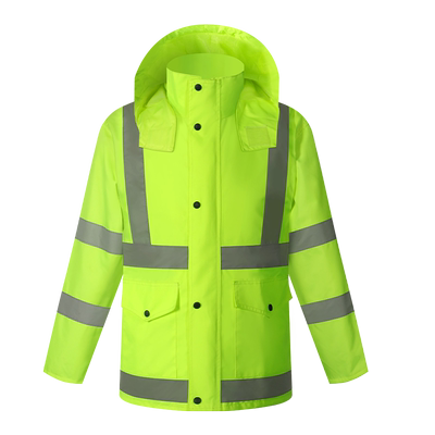 SFVest雨衣雨裤套装环卫荧光黄