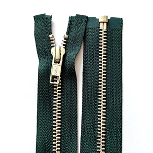 70cm红色墨绿咖色YKK拉链配件银齿5号金属皮衣夹克运动服拉锁黑色