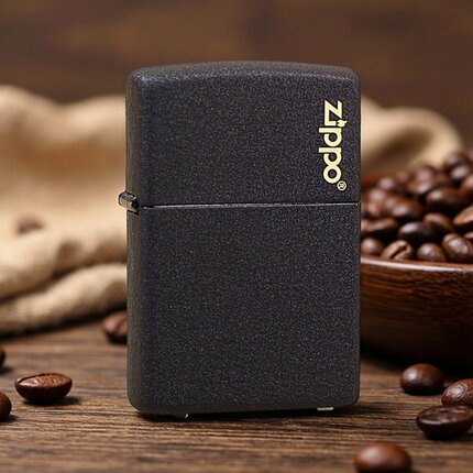 zippo打火机正版之宝磨砂黑裂漆236 经典商标防风火机定制刻字