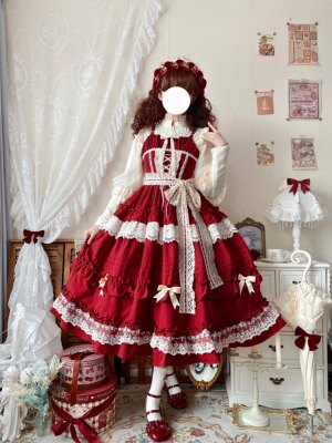 【莉莉安】夏季优雅lolita段段jsk吊带连衣裙洛丽塔长裙全款